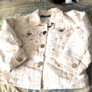 Jacket soft beige and gold